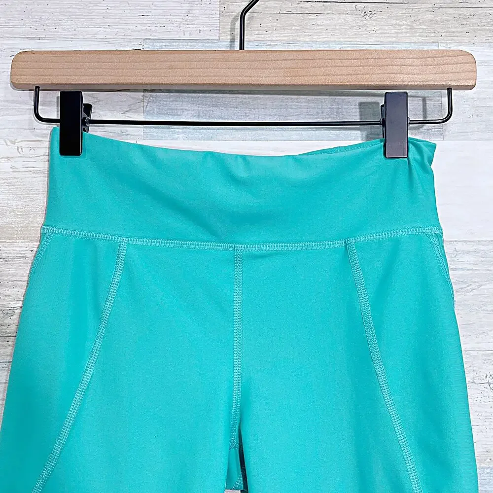 Old Navy Powersoft High Rise Side Pocket Leggings Blue Girls Go Dry Large 10 12